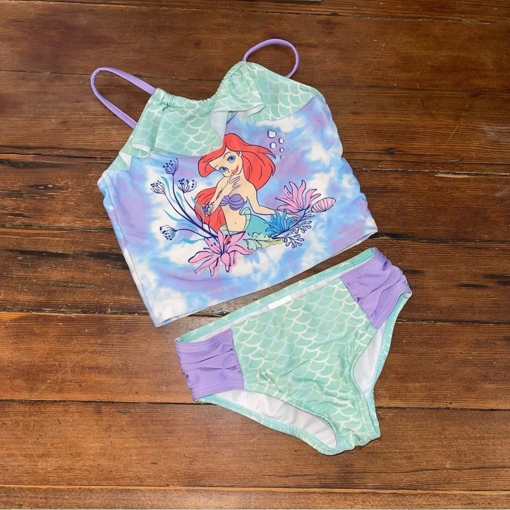 Disney Ariel Kids Swim Set - Green and Purple